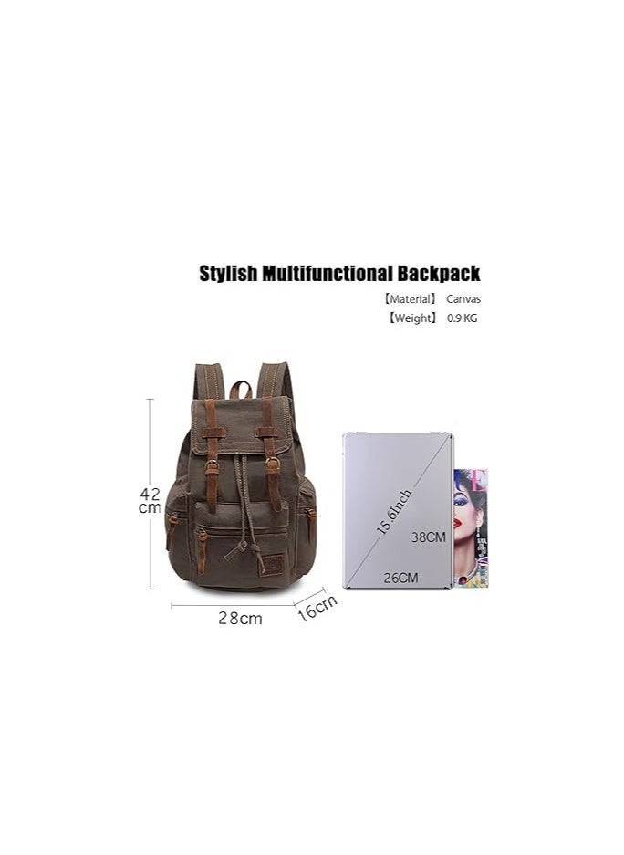 Retro Canvas Hiking Backpack