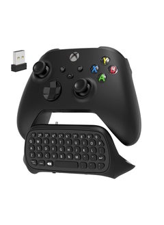 Controller Keyboard for Xbox Series X/S/One/One S, Wireless Gaming Chatpad Message Keypad with USB Receiver, Audio/Headset Jack Game Accessories for Xbox (Controller Not Included),Black