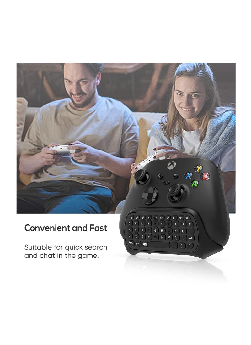 DOBE - Controller Keyboard for Xbox Series X/S/One/One S, Wireless Gaming Chatpad Message Keypad with USB Receiver, Audio/Headset Jack Game Accessories for Xbox (Controller Not Included),Black - Image 1
