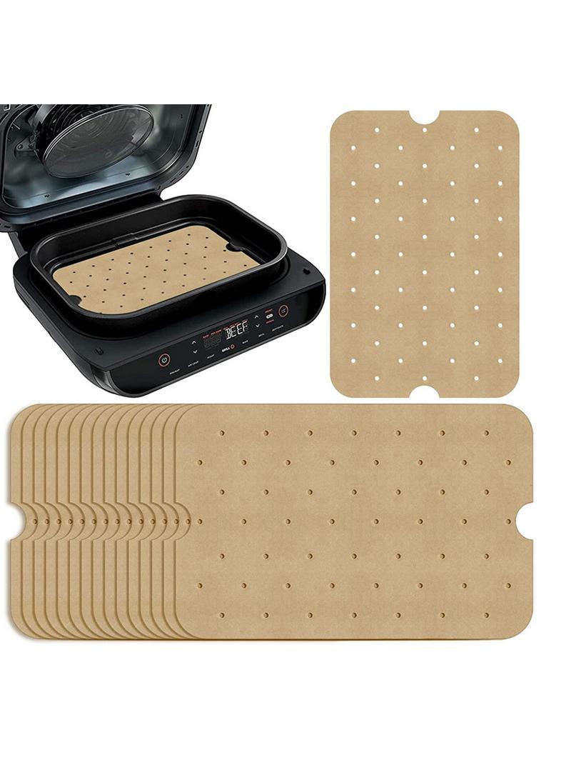 general 100 Pieces Of Rounded Concave Edge Air Fryer Disposable Double-Sided Silicone Oil Paper Parchment 11.7X7.7 Inch - Image 2