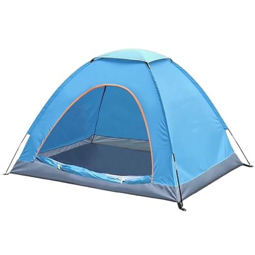Wind Tour Tent for Camping Lightweight Backpacking Tent with Rain Fly Waterproof Windproof Easy Setup Portable Carry Bag for Hiking Beach Outdoor Adventures Blue - Image 1
