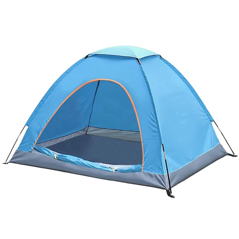 Wind Tour Tent for Camping Lightweight Backpacking Tent with Rain Fly Waterproof Windproof Easy Setup Portable Carry Bag for Hiking Beach Outdoor Adventures Blue - Image 2