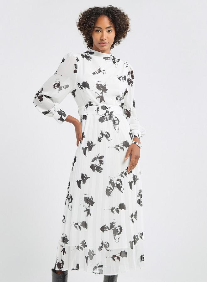 Splash FAV Floral Pleated Dress - Image 1