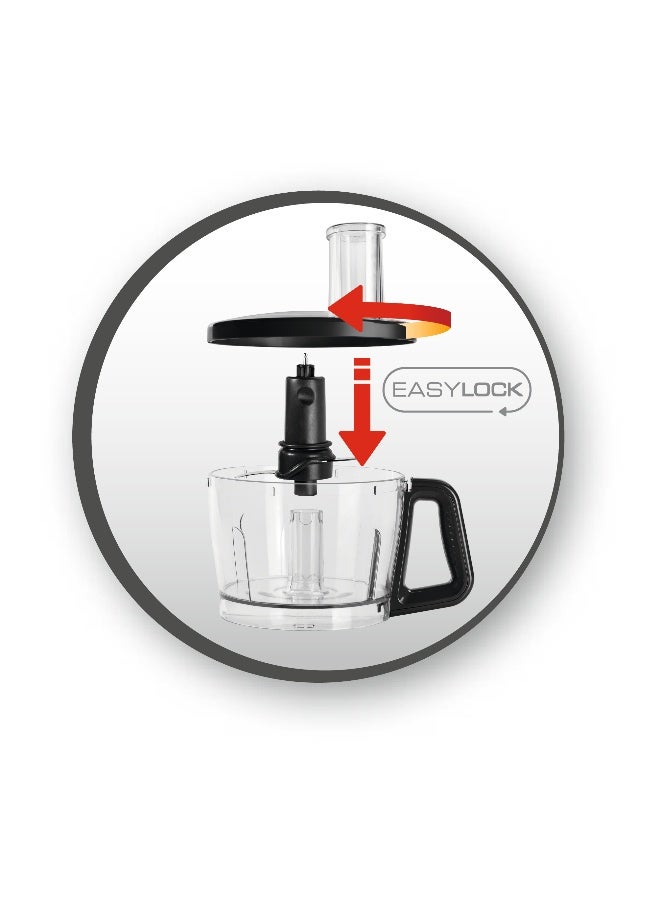 MOULINEX Double Force 3 Litre Food Processor With Attachements, Multifunctional, Silver, Plastic, Fp827E27, min 2 yrs warranty 3 L 1000 W FP827E27 Silver / Black - Image 4