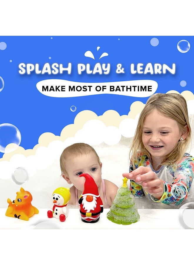 SplashEZ Mold Free Bath Toys For Babies & Toddlers, Christmas No Hole Bath Toys, No Mold For Tub, Beach, Pool, Bpa-Free, Dishwasher-Safe, Infant Bath Toys No Holes 0 1 3 6 12 18 Months  - Image 4