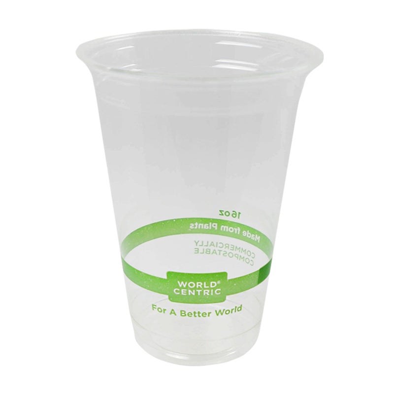 World Centric Compostable Cups 16 oz  Clear Cold Cups Made from Plants  200 Pack