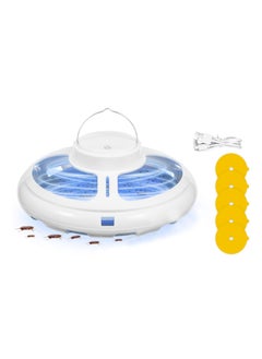 Flea Traps for Inside Your Home, Flea Trap with 10 Flying Insect Trap Sticky Refill Discs & 2 LED Light Modes, Harmless & Friendly to Pets & Kids Pest Trapper for Fleas, Flies, Mosquitoes (1 Pack)