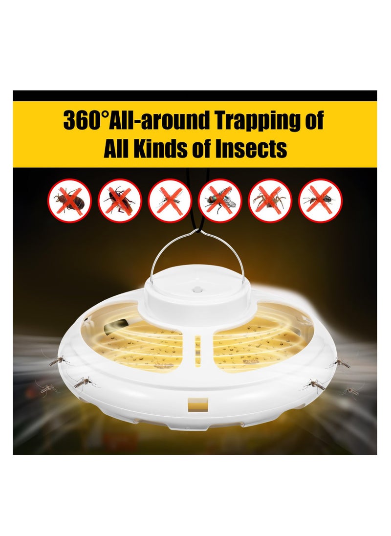 SYOSI - Flea Traps for Inside Your Home, Flea Trap with 10 Flying Insect Trap Sticky Refill Discs & 2 LED Light Modes, Harmless & Friendly to Pets & Kids Pest Trapper for Fleas, Flies, Mosquitoes (1 Pack) - Image 1