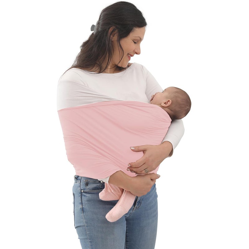 Kloovete Baby Wrap Carrier Perfect Baby Carrier Wrap Sling for Newborn and Infant up to 35 lbs Dusty PinkNatural L XL 2XL 3XL of Clothing Size - Image 2