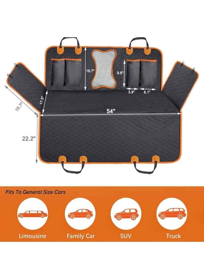 Dog Car Seat Cover, Waterproof and Scratchproof Dog Cover for Car Backseat, Nonslip Pet Car Seat with Mesh Window, Durable Hammock with Side Flaps for Cars, Trucks and SUV - Image 2