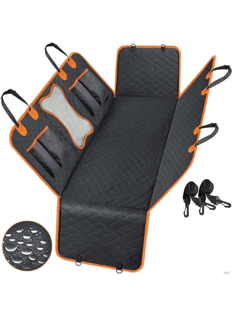 Dog Car Seat Cover, Waterproof and Scratchproof Dog Cover for Car Backseat, Nonslip Pet Car Seat with Mesh Window, Durable Hammock with Side Flaps for Cars, Trucks and SUV - Image 1