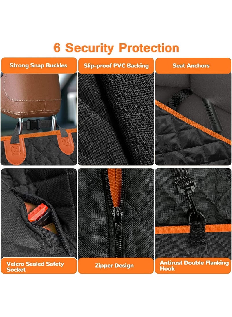 Dog Car Seat Cover, Waterproof and Scratchproof Dog Cover for Car Backseat, Nonslip Pet Car Seat with Mesh Window, Durable Hammock with Side Flaps for Cars, Trucks and SUV - Image 4