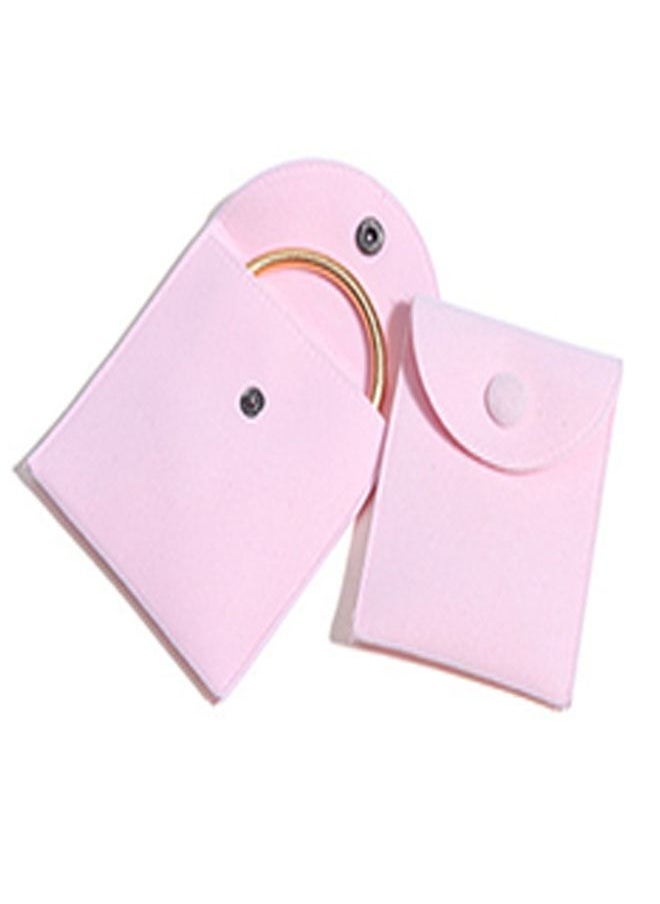 Ant - 3-Piece Velvet Jewelry Pouch Storage Bags, 3 Sizes Portable Jewelry Gift Bag With Snap Button, for Rings Bracelets Necklaces Earrings Packing(Pink) - Image 1