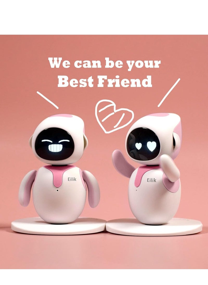 Eilik Pink - Touch Interactive Toys, Cute Robot Pets with Abundant Emotions
