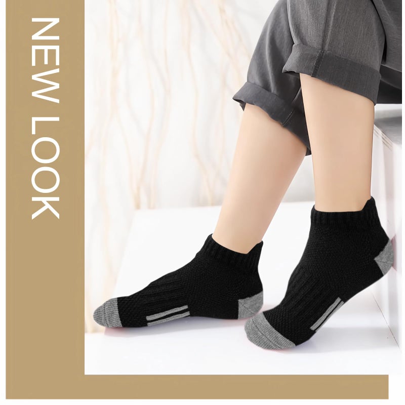 Bemeol Boys Socks 18 Pairs Ankle Socks Boy Running Athletic Sock Low Cut Ankle Sock for Little Big Kids(10-14 Years) - Image 4