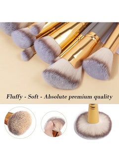 MAGEFY Makeup Brushes 22 Pcs Make Up Brushes Premium Synthetic Makeup Brushes Set Professional Face Powder Blush Pointed Eyeshadow Blending Brush Kit(Champagne)  - Image 2