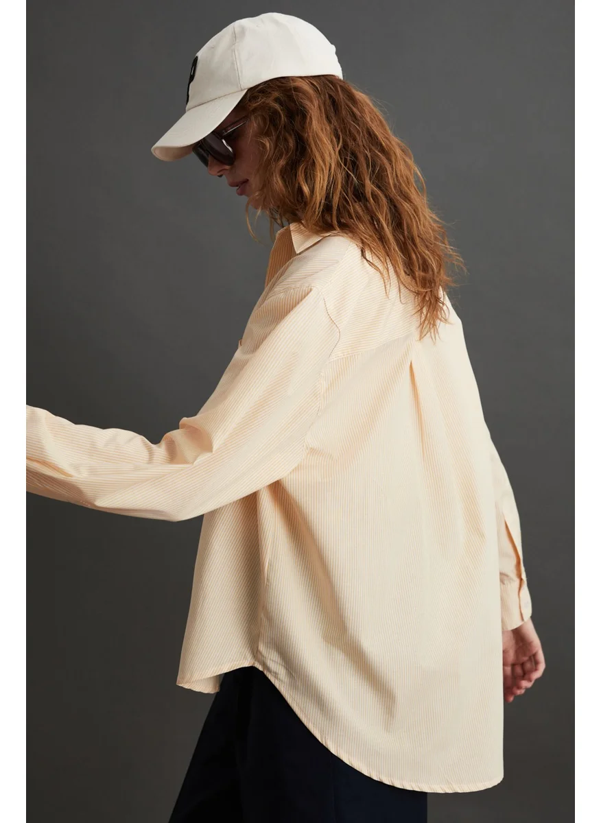 جريميلانج Ysabel Poplin Fabric Women's Yellow Shirt