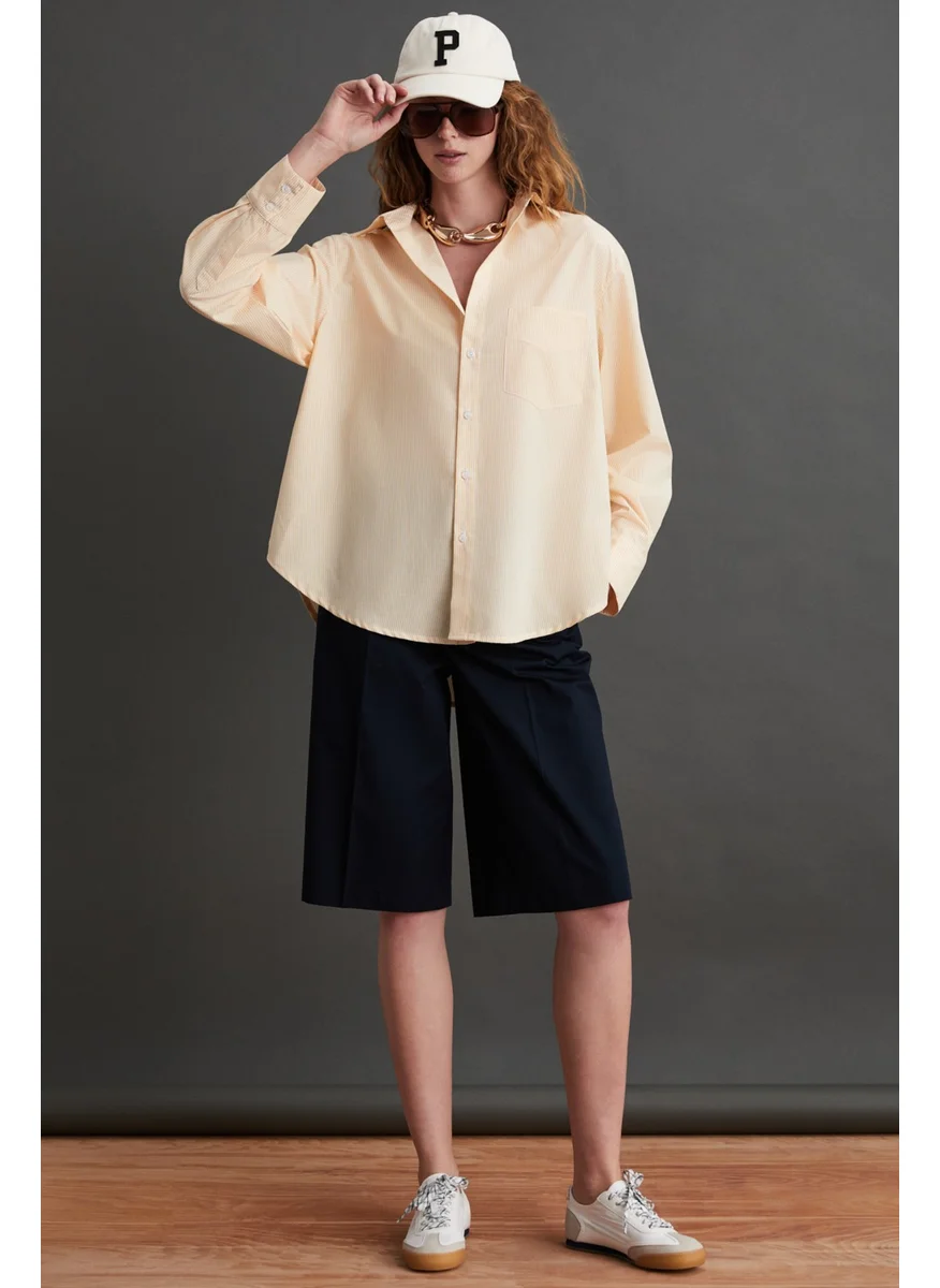 جريميلانج Ysabel Poplin Fabric Women's Yellow Shirt