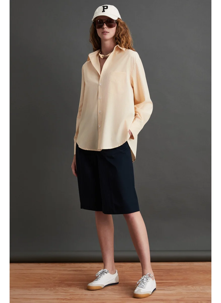 جريميلانج Ysabel Poplin Fabric Women's Yellow Shirt