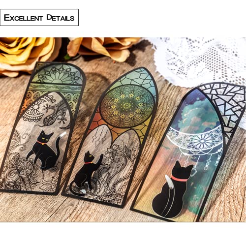 DEARART Cute Bookmark 3 Type 6pcs Bookmarks Page Markers Book Markers Best Gifts Cats Lover Bookmarks for Women Teacher Student Parent Friends Set2 - Image 3