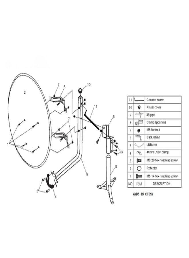 Stargold Portable Satellite Tv Antenna And 4k Dish Antenna For Satellite Tv KU-band Gain 10.70 – 12.5GHZ, Short Axle 60cm/ Long Axle 65cm Multicolour  - Image 5
