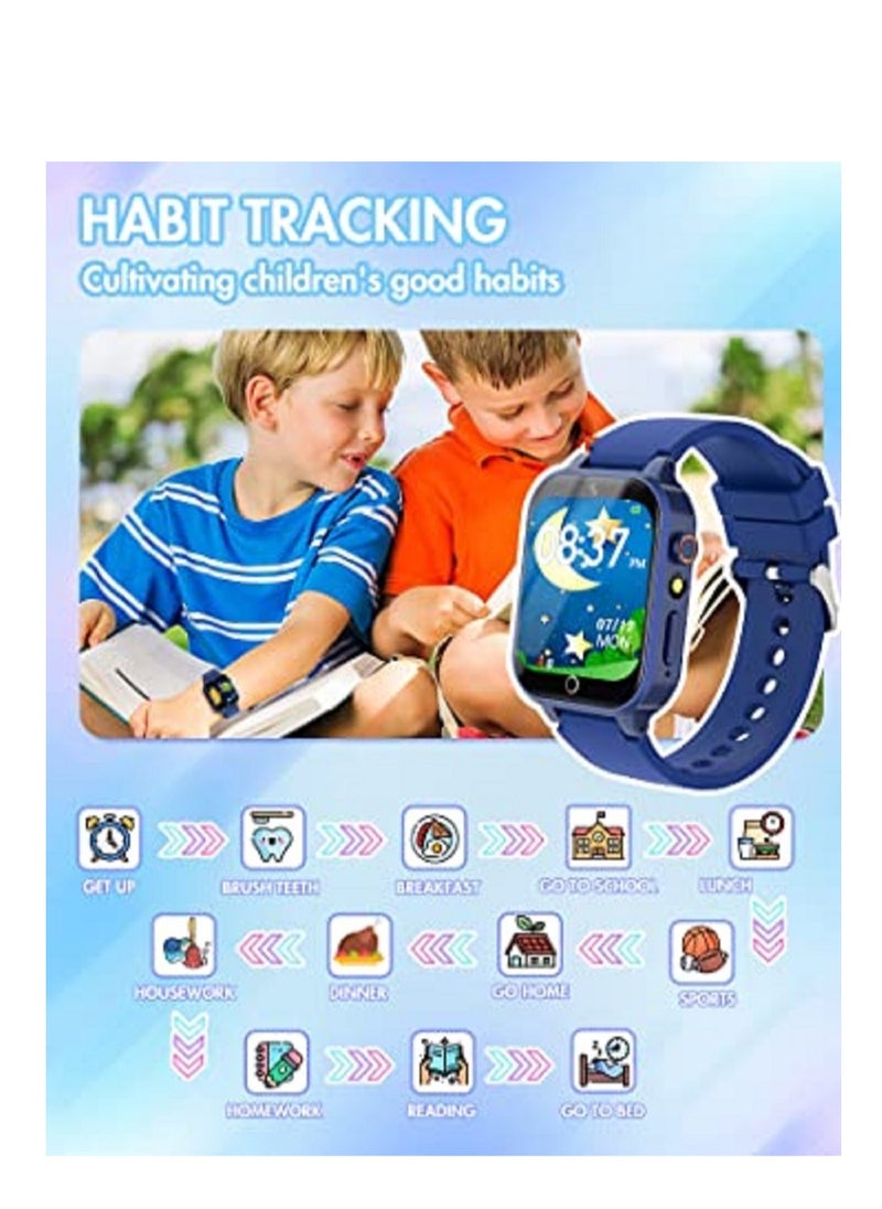 Generic - Smart Watch for 4-12 Year-old Kids, Comes with Video, Camera, Music Player Functions and 26 Games (Blue) - Image 1