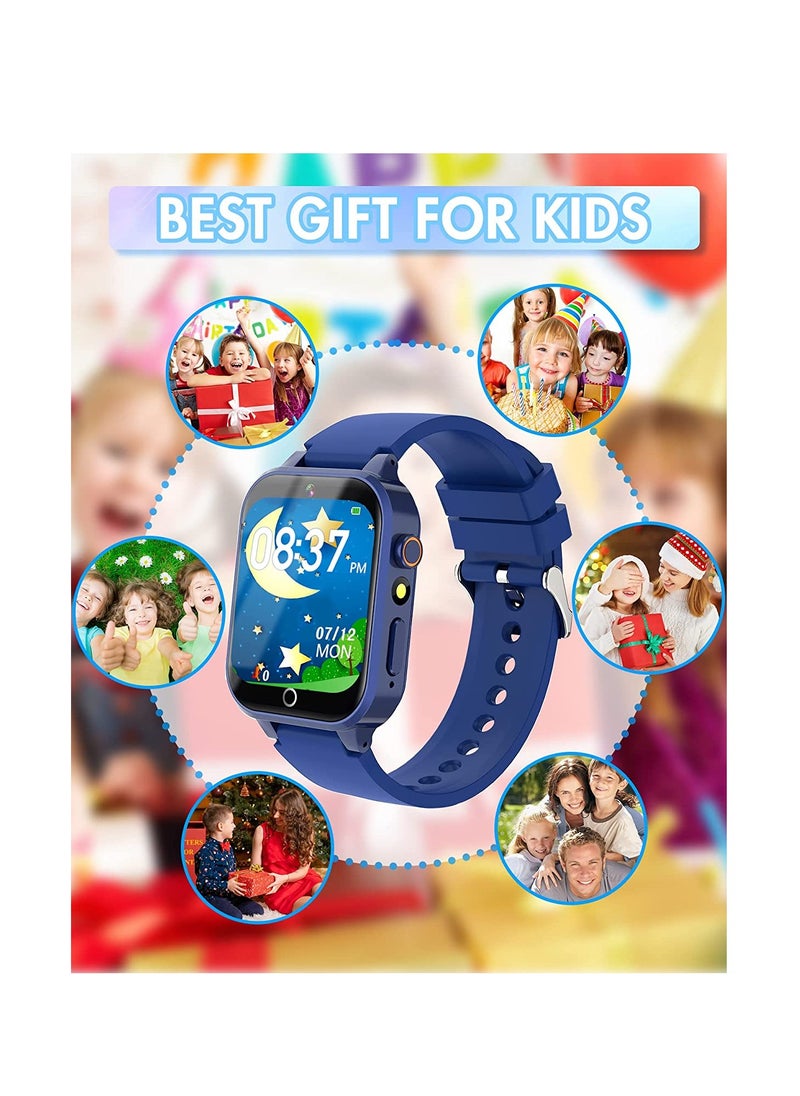 Generic - Smart Watch for 4-12 Year-old Kids, Comes with Video, Camera, Music Player Functions and 26 Games (Blue) - Image 1
