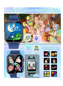 Generic Smart Watch for 4-12 Year-old Kids, Comes with Video, Camera, Music Player Functions and 26 Games (Blue)  - Image 5