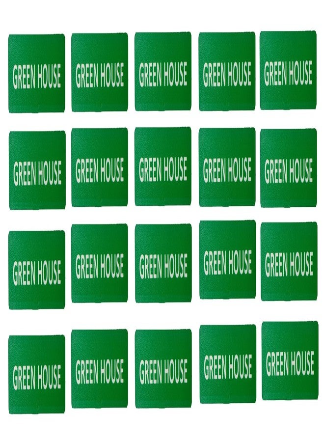 MOREL Class Green House Badge in Green Acrylic PINBACK Name Badge USE for School, College Classes |Pack of 20| - Image 1
