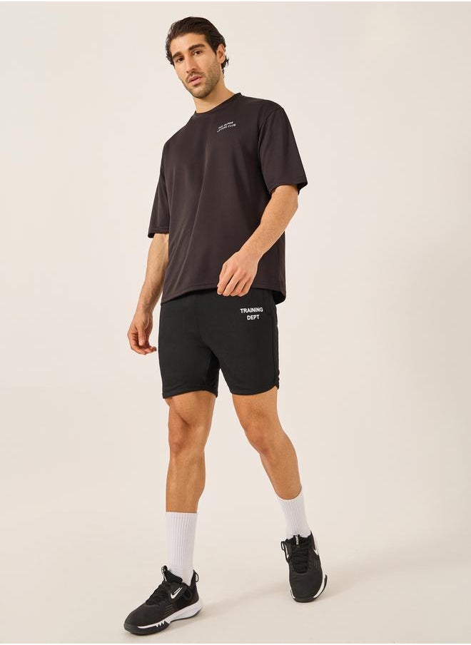 Styli Fleece Cycling Shorts with Drawstring  - Image 2