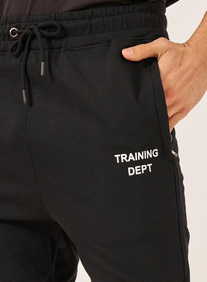 Styli Fleece Cycling Shorts with Drawstring