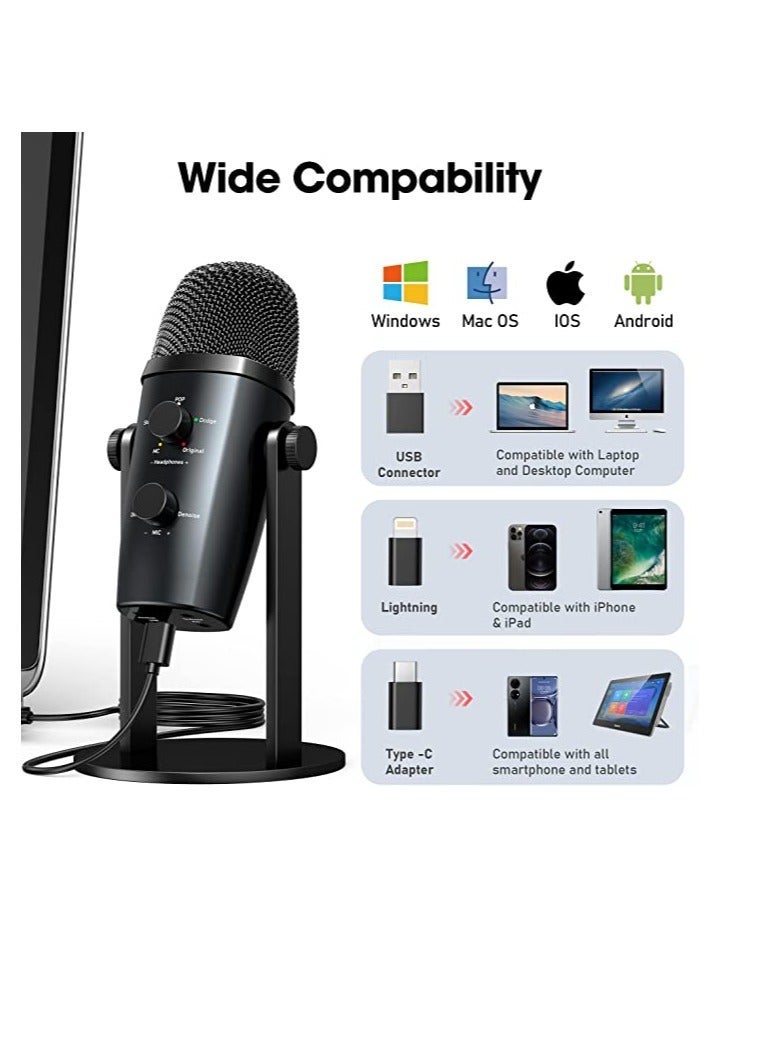 Jmary PW10 Professional Metal Voice Recording Usb Condenser Studio And Podcast Recording Gaming Microphones - Image 4