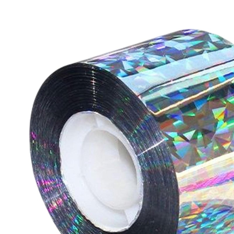 LIVECOOL Self Adhesive Home Floor Tiles Wallpaper Border Board Trim Moulding Sticker SolidWallpaper Border Removable Waterproof Bathroom Mirror Frame (5 X 240, Holographic Vinyl) - Image 3