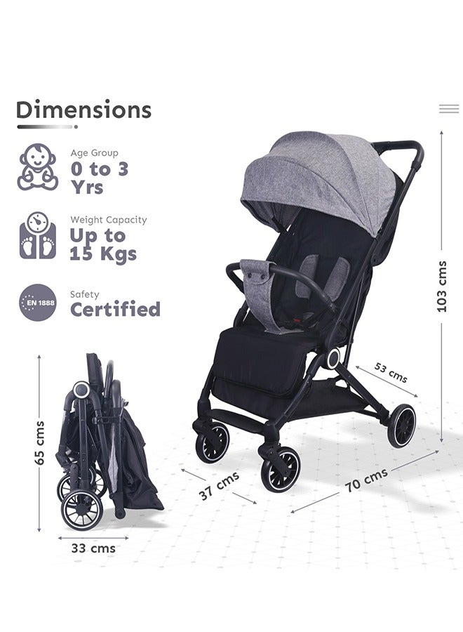 بيبي كارا عربة أطفال قابلة للطي وخفيفة الوزن للغاية ومدمجة للسفر للأطفال - Image 2