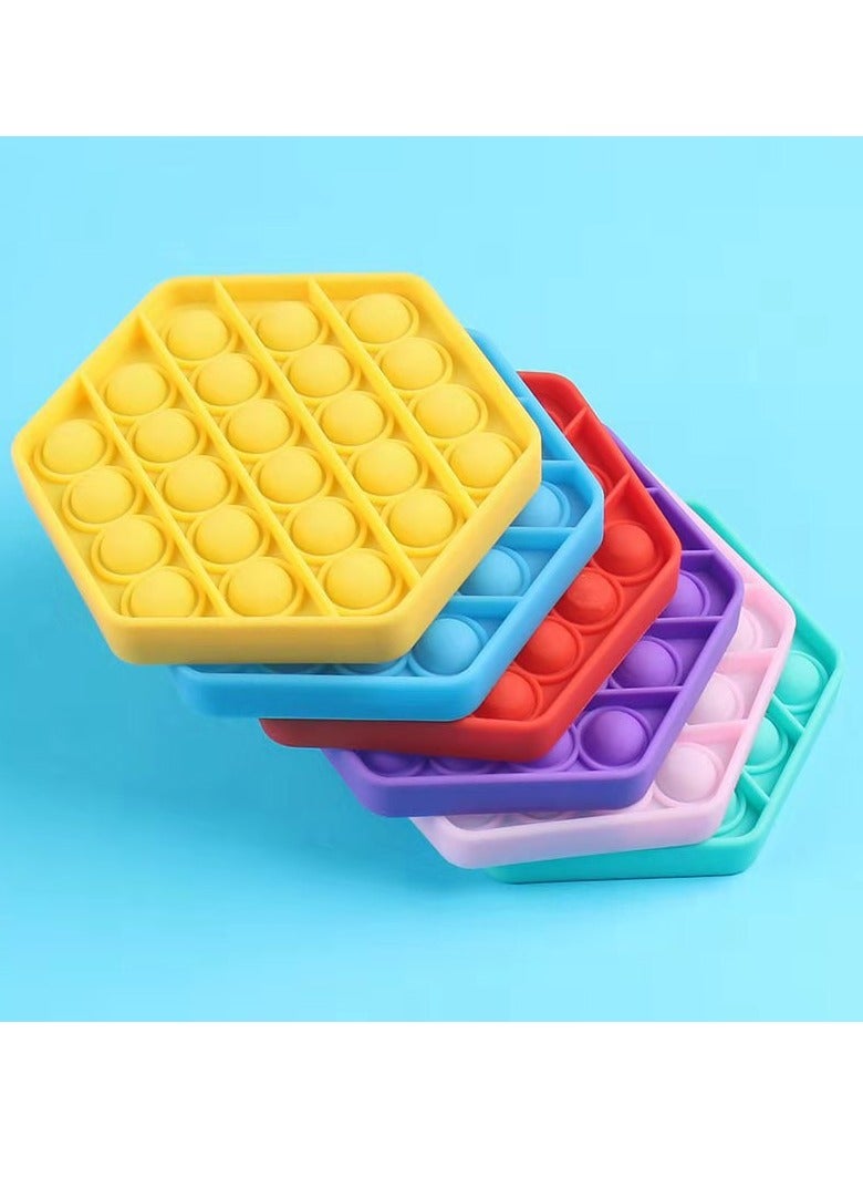 AROAQ Push Pop Bubble Sensory Fidget Toy, Stress Relieve Sensory Decompression Toys, Portable Pressure Silicone Squeeze Sensory Toys For Kids And Adults, (round yellow) - Image 2