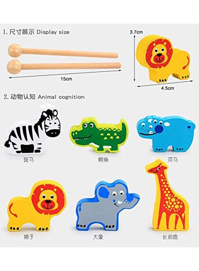 Wooden Magnetic Double Pole Fun Fishing Play Educational Toy For Kids - Image 4