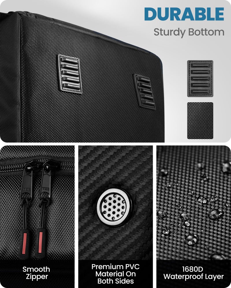 OutdoorMaster Ski Boot Bag, 50L Waterproof Snowboard Bag for Air Travel, Travel Boot Backpack for Ski Helmet, Goggles-Black - Image 5