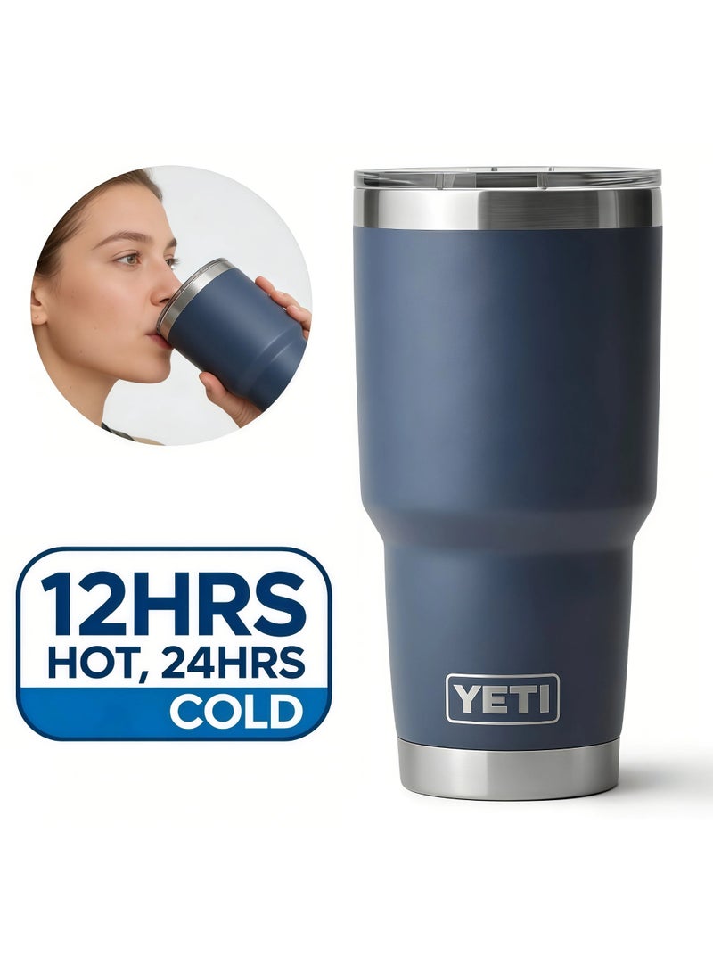 YETI كوب ييتي رامبلر 30 أونصة من الفولاذ المقاوم للصدأ مع غطاء مغناطيسي مغلق - Image 1