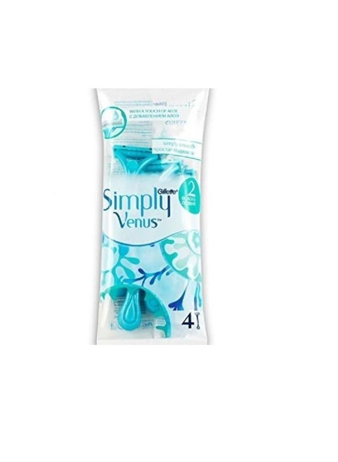 فينوس شفرات جيليت سيمبلي فينوس 2 للاستخدام مرة واحدة - أكياس تحتوي على 4 قطع - Image 1