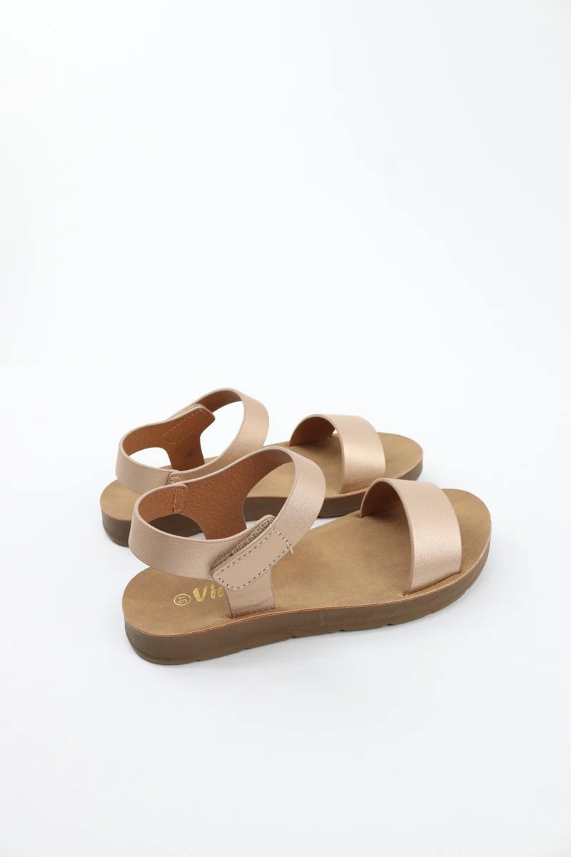 Viny ROSE GOLD Viny Girls' Comfort Ankle Strap Sandals for Women | Best Price UAE