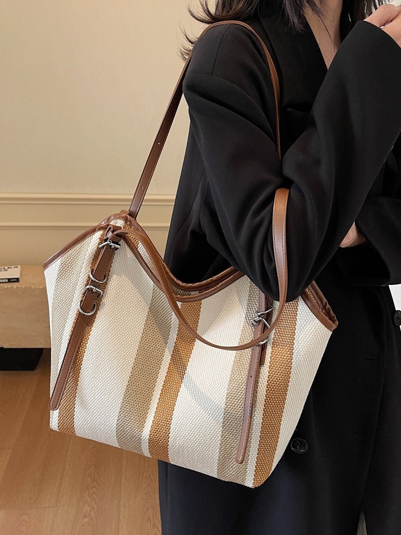 Korean Style Large Capacity Women'S Shoulder Bag Women'S Style Simple Casual Tote Bag Fashionable Large Capacity Handbag - Image 5