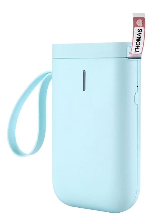 طابعة ملصقات حرارية لاسلكية محمولة تعمل بالبلوتوث أزرق - Image 2