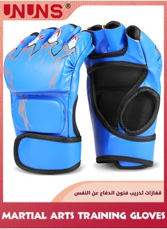 UNUNS MMA Gloves,Half-Finger Boxing Fight Gloves,Adjustable Wrist Band UFC Gloves,Grappling Sanda Sparring Maga Kickboxing Punching Gloves,Punching Bag Muay Thai Hitting Training Gloves,One Size Fits Most  - Image 1