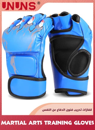 UNUNS MMA Gloves,Half-Finger Boxing Fight Gloves,Adjustable Wrist