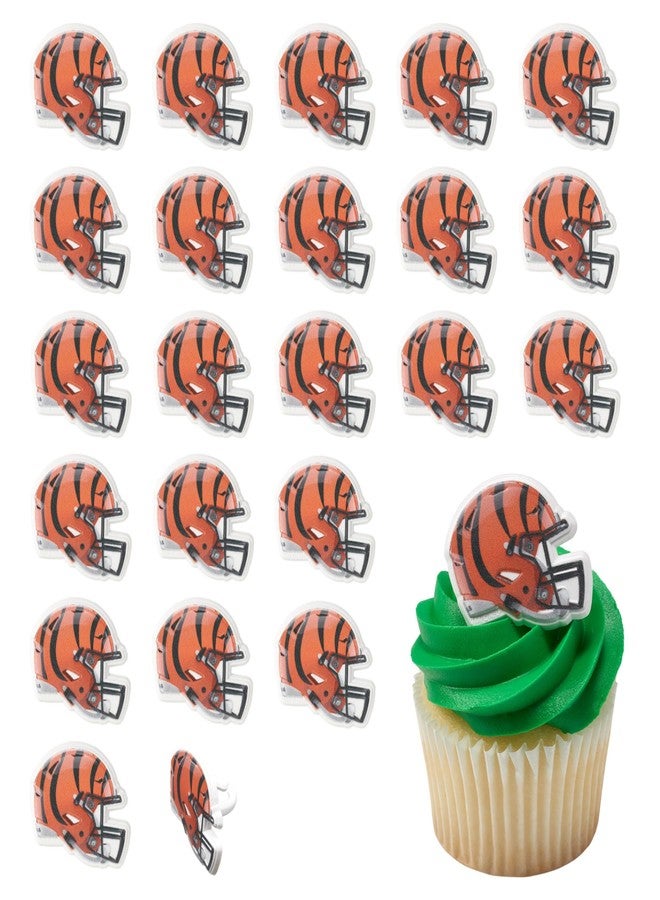 DecoPac NFL San Francisco 49ers Helmet Rings, 24 Football Cupcake Decorations, Officially Licensed, Football Rings, Food Safe Cake Toppers – 24 Pack - Image 1