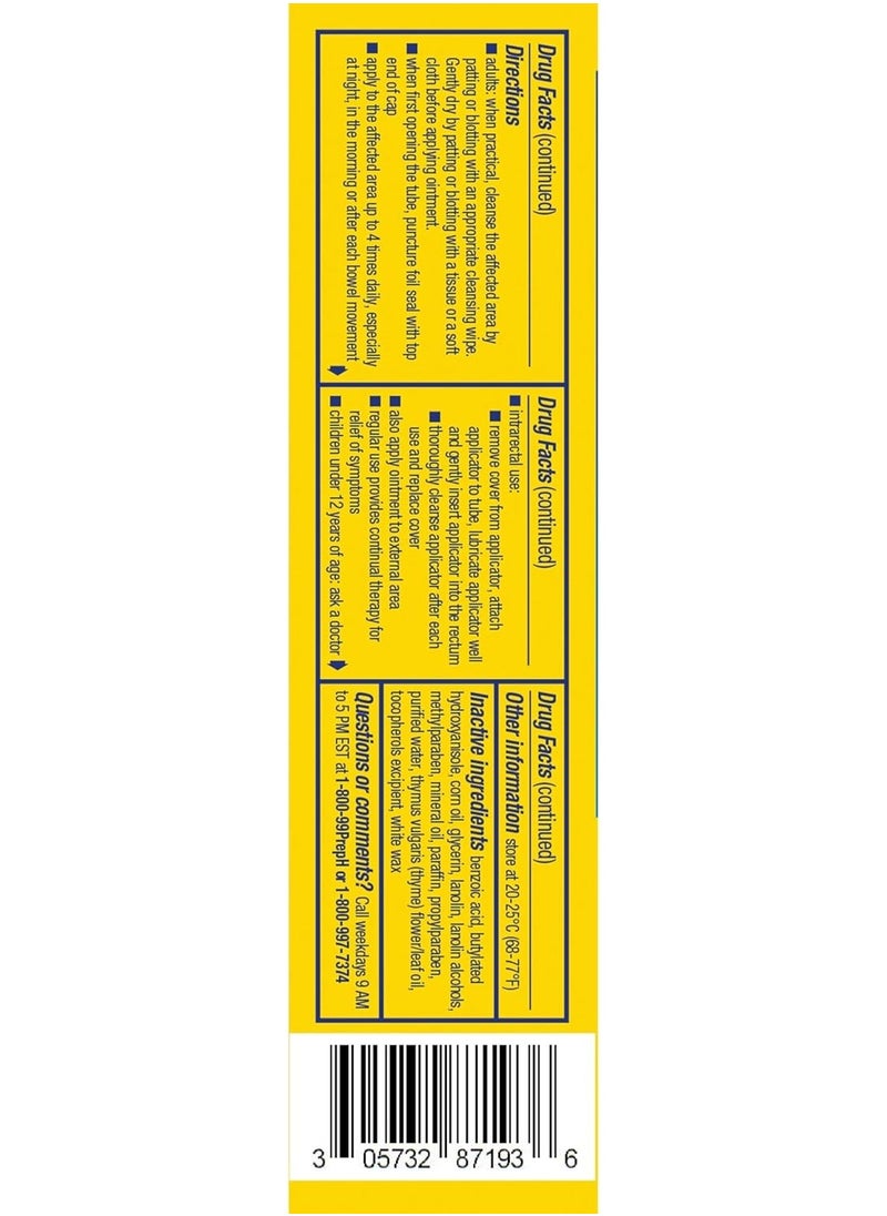 Preparation H Preparation H Hemorrhoid Ointment, Itching, Burning and Discomfort Relief Oz Tube  - Image 5
