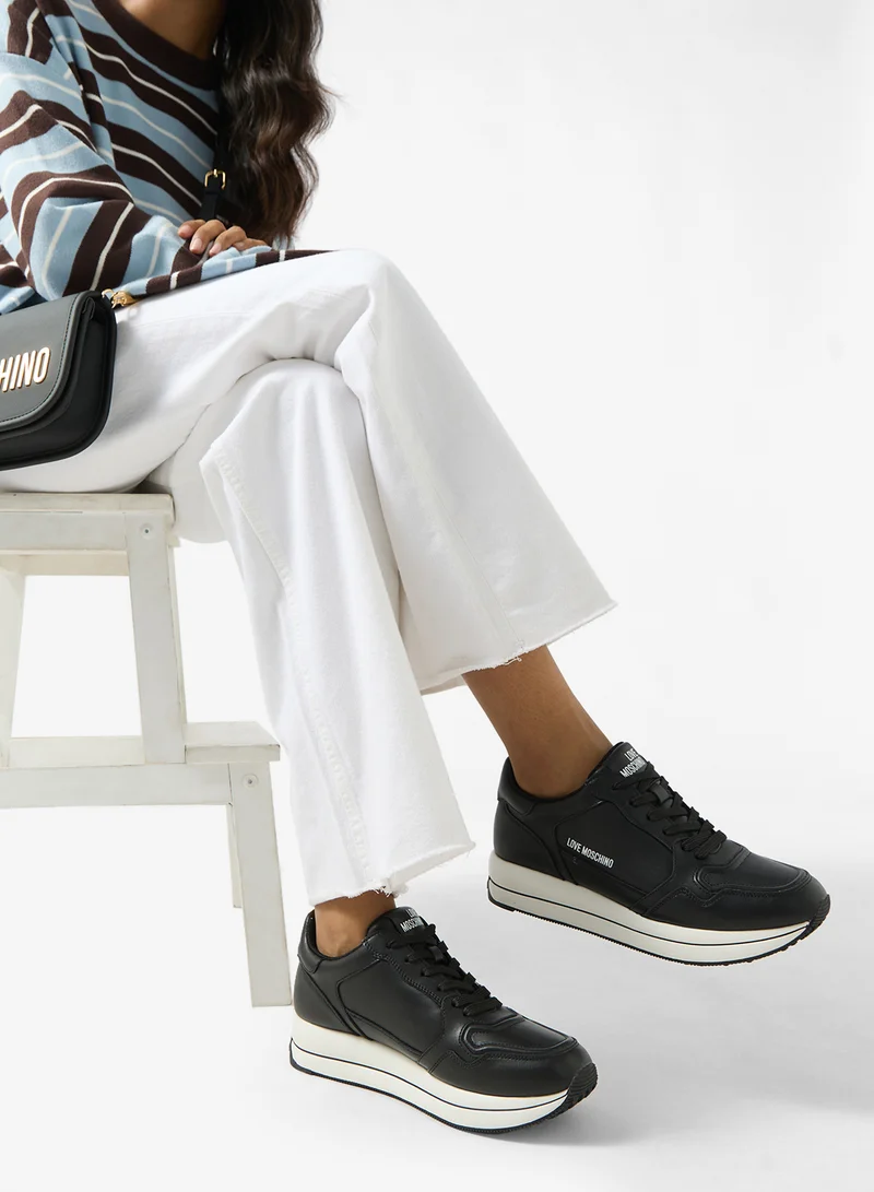 Love Moschino  Logo Low Top Sneakers for Women | Best Price UAE