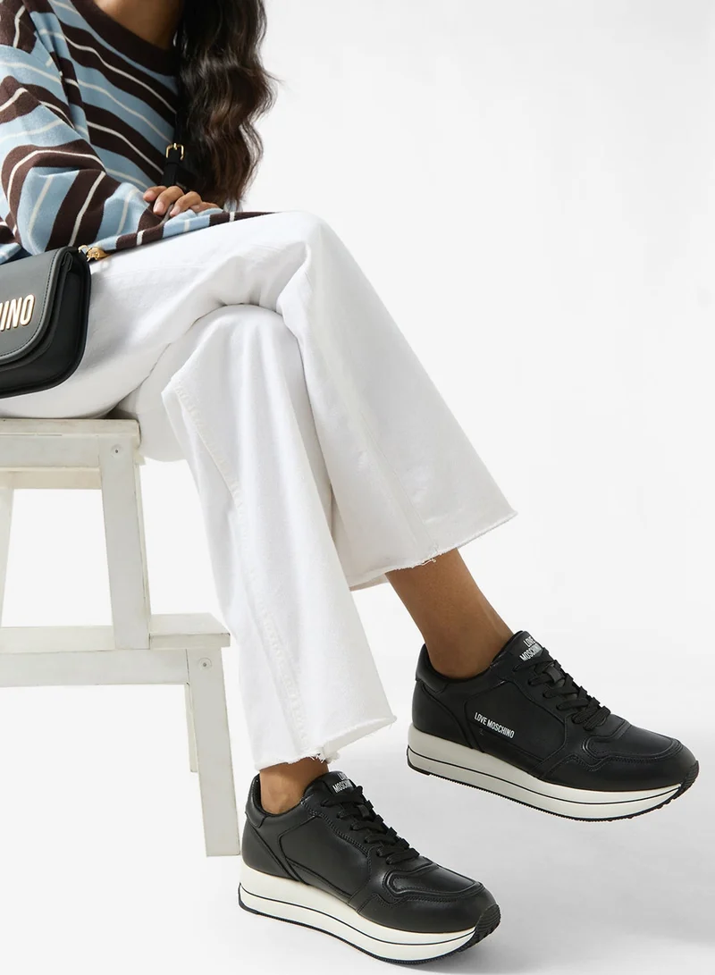 Love Moschino  Logo Low Top Sneakers for Women | Best Price UAE