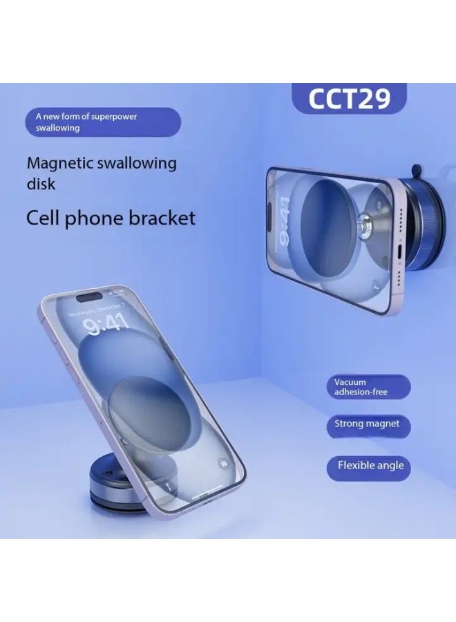 Mobile phone holder magnetic suction car holder navigation device table vacuum suction 360 ° rotation folding car center console dedicated navigation fixed suction cup support bracket  - Image 4