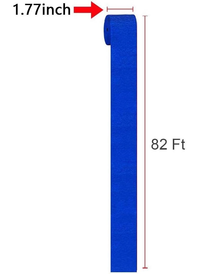 ZOOYOO ZOOYOO 81 Feet Dark Blue Party Streamers 6 Rolls Dark Blue Crepe Paper Streamers Decorations  - Image 2